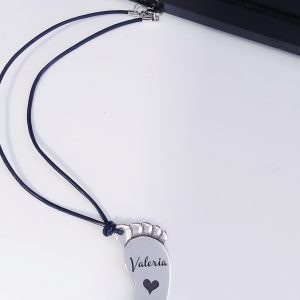 Colgante pie de bebe grande PERSONALIZABLE