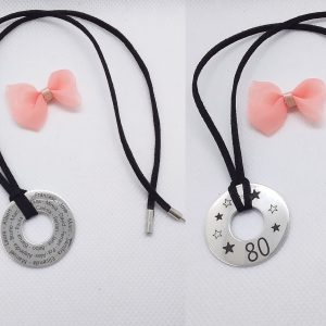 Colgante donut 30mm plata de ley o 38mm zamak con baño de plata de ley